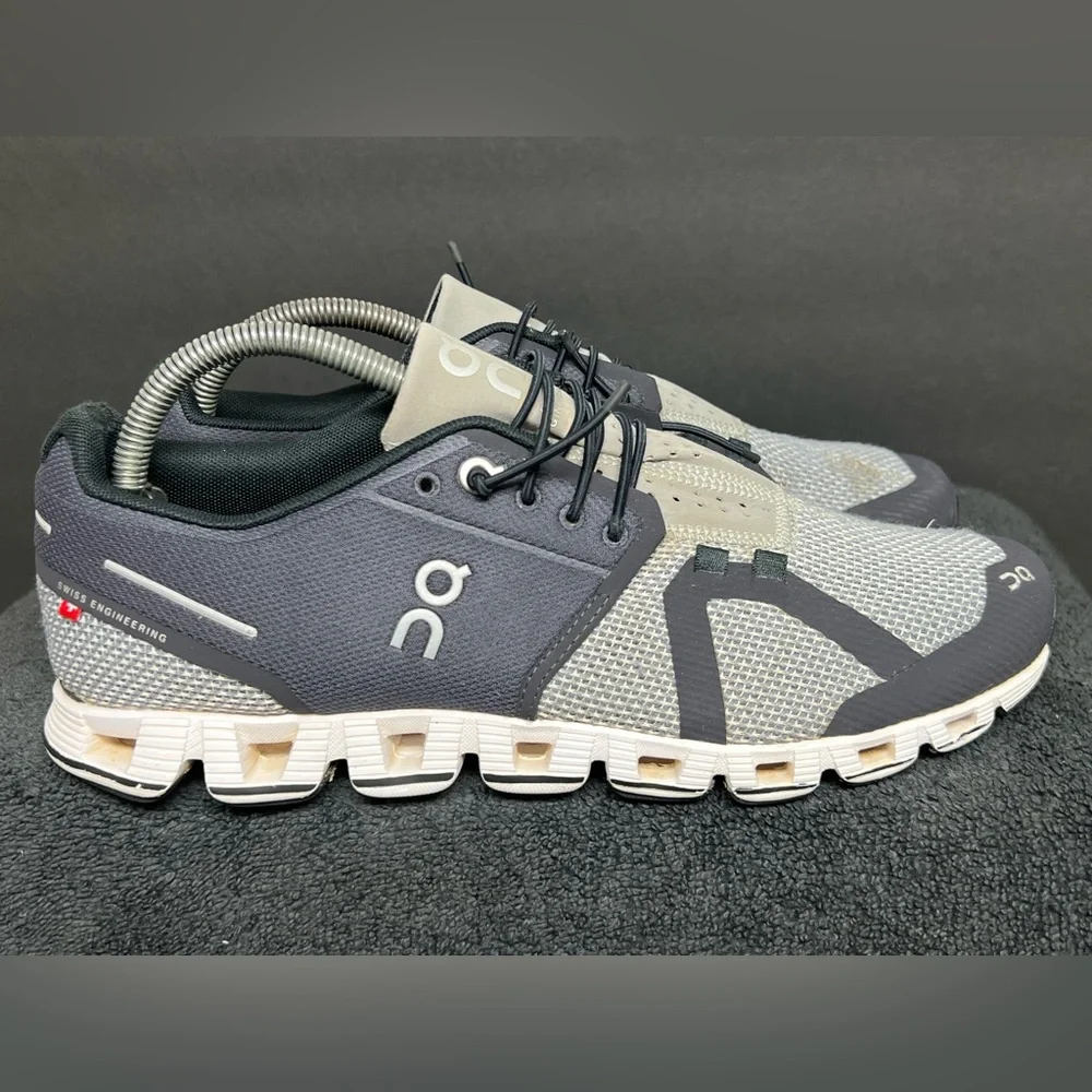 On Cloud Running Navy Blue Gray Comfort Running Sneakers Men’s Shoe SIZE 8 - Picture 2 of 11